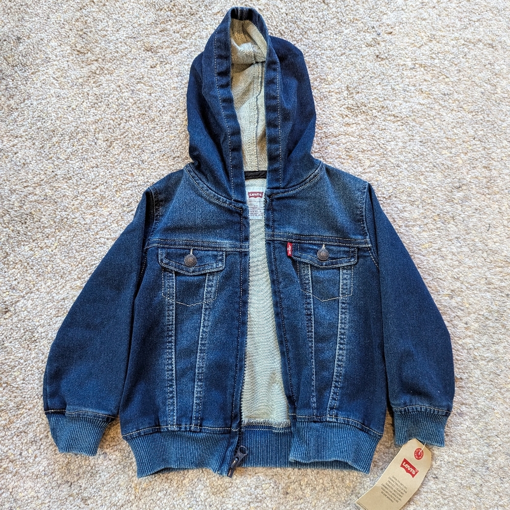 Levi's Indigo Knit Hoodie Sweatshirt Baby Toddler 24M